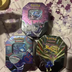 BRAND NEW-Pokemon TCG: Azure Legends Tin Dialga Xerneas Kyogre ex Sealed Tin Lot - Image 1