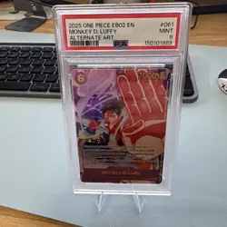 2025 One Piece Anime 25th Monkey D. Luffy Alternate Art #EB02-061 PSA 9 - Image 1