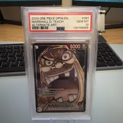 One Piece Marshall.D.Teach OP09-081 Leader Alternative Art PSA 10 GEM MINT - Image 1