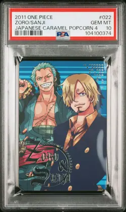 PSA 10 2011 ONE PIECE CARAMEL POPCORN PART 4 022 RORONOA ZORO/SANJI POP 1 - Image 2
