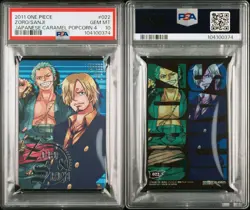 PSA 10 2011 ONE PIECE CARAMEL POPCORN PART 4 022 RORONOA ZORO/SANJI POP 1 - Image 4