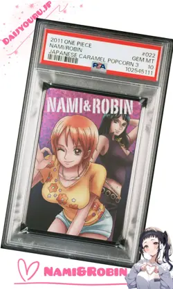 PSA 10 2011 ONE PIECE JAPANESE CARAMEL POPCORN PART 3 022 ROBIN/NAMI - Image 1