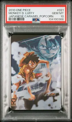 PSA 10 2010 ONE PIECE JAPANESE CARAMEL POPCORN PART 1 021 MONKEY D. LUFFY POP 1 - Image 2