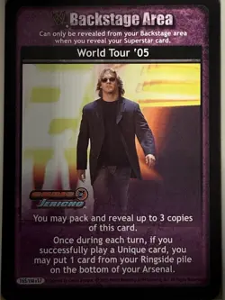 Chris Jericho Superstar Card: World Tour 05 WWF WWE Raw Deal CCG TCG Card Game - Image 1