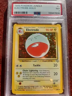 Electrode Jungle Holo Pokemon Card WOTC Near Mint PSA 7 - Image 1