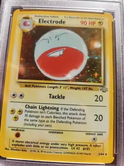 Electrode Jungle Holo Pokemon Card WOTC Near Mint PSA 7 - Image 5