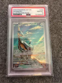 Skarmory 209/191 Pokemon S&V Surging Sparks Illustration Rare PSA 10 GEM MINT - Image 1
