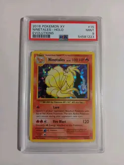 The Pokemon Company Ninetales 15/108 Evolutions Holo 2016 Holo Rare PSA 9 - Image 1