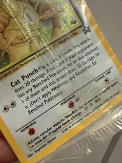 Vintage Meowth Black Star Promo Holo Sealed WOTC Pokemon Card 1999 - Image 4