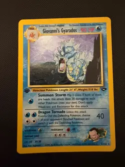 Pokemon TCG Giovanni's Gyarados Gym Challenge Holo Card 5/132 1st Edition RARE!! - Image 1