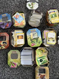 6kg Of Pokemon Cards And Metal Trays Tins - Image 2