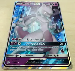 Mewtwo GX 31/68 - Hidden Fates Ultra Rare - Full Art Holo Pokemon TCG Card [NM] - Image 2