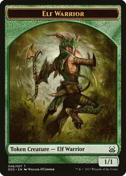Elf Warrior Token Duel Decks Mind vs Might Light Play MTG Magic DNA GAMES - Image 1