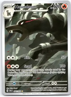 POKEMON TCG HOUNDOOM 066/064 SFA ILLUSTRATION RARE SHROUDED FABLE POKEMON - Image 1