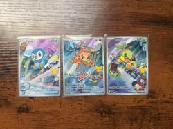 Pokemon First Partner Illustration Set Sinnoh Starters NM - Image 1