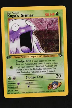 Koga's Grimer 1st Edition 78/132 NM/LP Gym Challenge Regular Common Pokemon TCG - Image 2