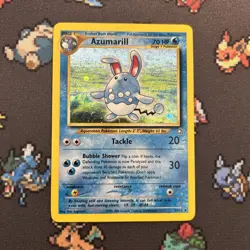 Azumarill 2/111 LP -Vintage Holo Rare Pokemon Card- Neo Genesis (8q) - Image 1
