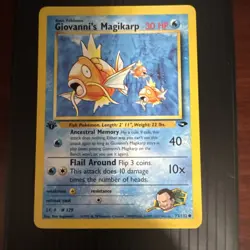 Pokemon Giovanni's Magikarp Gym Challenge 1st Edition 73/132 Common HP30 first - Image 1