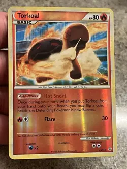 Pokemon 25/95 Torkoal Unleashed Reverse Holo Rare - Image 1