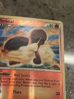 Pokemon 25/95 Torkoal Unleashed Reverse Holo Rare - Image 3