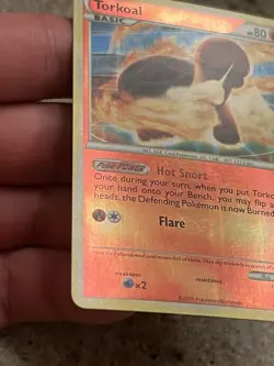 Pokemon 25/95 Torkoal Unleashed Reverse Holo Rare - Image 5