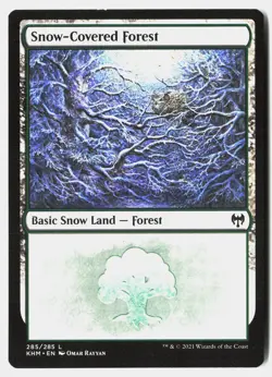 MTG - Snow-Covered Forest () 285 Near Mint Kaldheim - Image 1