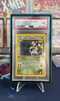 2000 POKEMON GYM CHALLENGE HOLO-1ST ED #4 ERIKA'S VENUSAUR PSA 9 New Cert! - Image 1