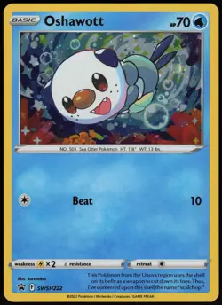 Oshawott SWSH222 Cosmos Promo SWSH Black Star Pokemon - Image 1