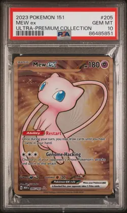 Pokemon 151 Mew ex Metal Promo 205/165 Hyper Rare Ultra Premium PSA 10 Gem Mint - Image 1