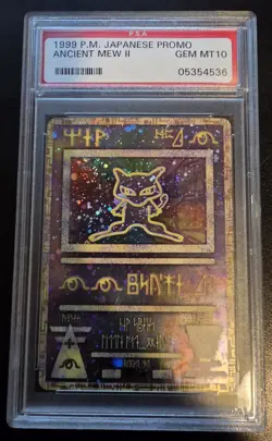 1999 Pokemon Japanese ANCIENT MEW II Movie Promo PSA 10 - Image 1