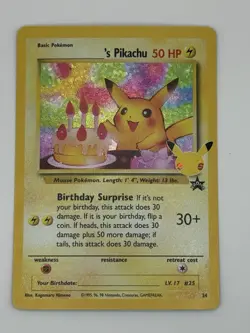 ______'s Pikachu Holo Celebrations: Classic Collection 24/53 NM Pokemon TCG - Image 1