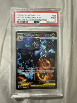 2025 Pokemon Pfl En Mega Charizard X Ex PSA 9 - Image 1