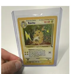 Raichu Fossil 14/62 Holo Rare English 90 HP Unlimited Pokemon TCG - Image 1