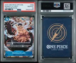 2025 ONE PIECE OP13-058 CARRYING ON HIS WILL MONKEY D LUFFY TREASURE RARE PSA 10 - Image 3