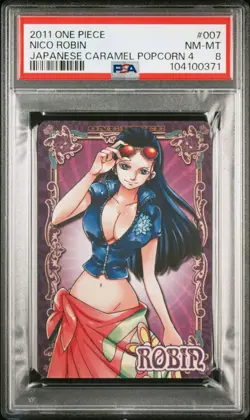 PSA 8 2011 ONE PIECE JAPANESE CARAMEL POPCORN PART 4 007 NICO ROBIN POP1 - Image 2