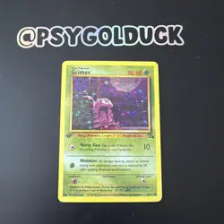 Grimer Pokemon Holographic Card See Description B10 - Image 1