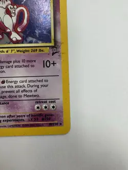 Pokemon Mewtwo 010/130 Base Set 2 Holo Rare Card 2000 English - Image 4