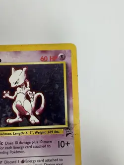 Pokemon Mewtwo 010/130 Base Set 2 Holo Rare Card 2000 English - Image 5