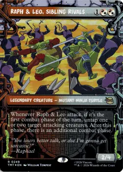 Raph & Leo, Sibling Rivals (Showcase) 0249 Foil Magic: The Gathering TMNT NM - Image 1