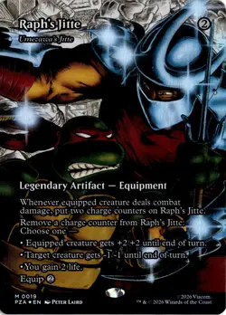 Raph's Jitte - Umezawa's Jitte (Borderless) 19 Foil Magic: The Gathering TMNT NM - Image 1