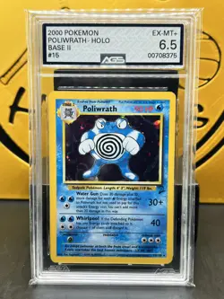 2000 Pokemon TCG Base Set 2 Holo Poliwrath 15/130 AGS 6.5 - Image 1