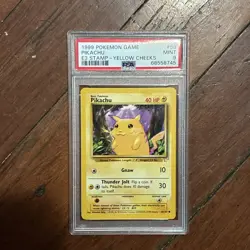 1999 POKEMON BASE SET UNLIMITED E3 STAMP-YELLOW CHEEKS #58 PIKACHU PSA 9 - Image 1