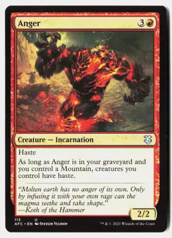 MTG - Anger 113 Near Mint Commander: Adventures in the Forgotten Realms - Image 1