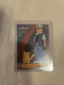 Pokemon 1999 Topps TV Animation Edition - TV1 Ash Ketchum TCG - Image 1