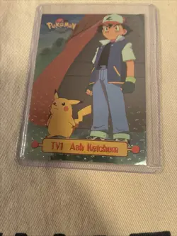 Pokemon 1999 Topps TV Animation Edition - TV1 Ash Ketchum TCG - Image 2