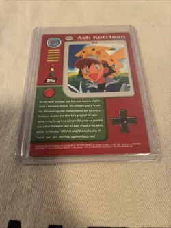 Pokemon 1999 Topps TV Animation Edition - TV1 Ash Ketchum TCG - Image 3