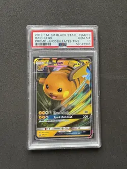 2019 Pokemon P.M. SM Black Star Ranch GX Promo Hidden Fates Tins 10 Gem Mt - Image 1