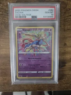 Pokemon Zacian Amazing Rare #82 Vivid Voltage 082/185 PSA 10 - Image 1