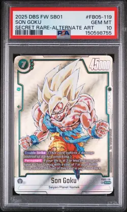 Son Goku FB05-119 PSA 10 Dragon Ball Secret Rare-alternate Art - Image 1