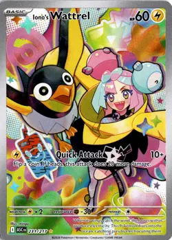 Iono's Wattrel 231/217 Pokemon ME: Ascended Heroes Illustration Rare NM - Image 1